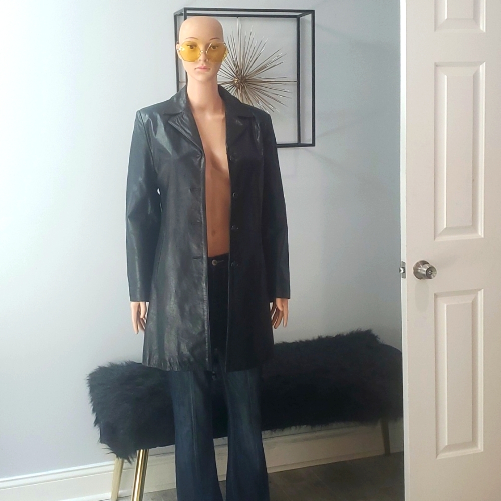 Black Leather Coat